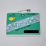 1997 Masters Badge - Tiger Woods First Masters Victory