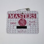1986 Masters Badge - Nicklaus 6th and Final Masters Victory