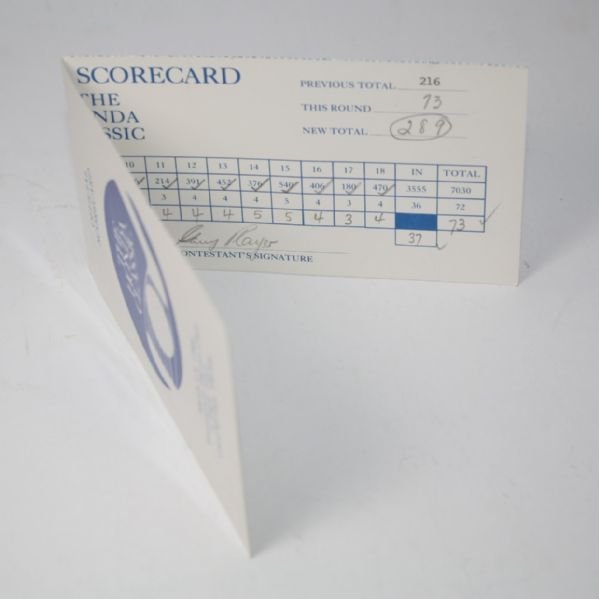 Gary Player Signed Official Scorecard - 1984 The Honda Classic JSA COA