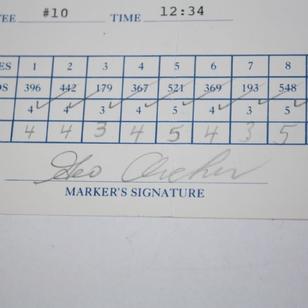 Charles Coody and George Archer Signed Official Scorecard - 1984 The Honda Classic JSA COA