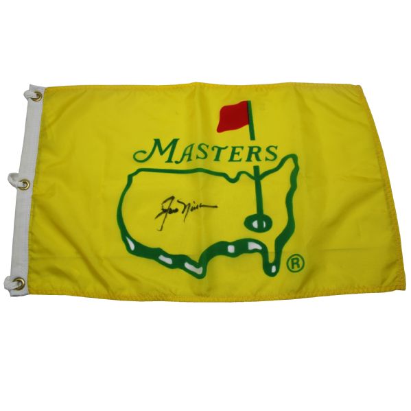 Jack Nicklaus Signed Vintage Undated Masters Flag JSA COA