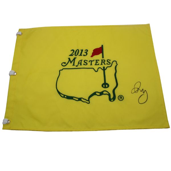 Rory McIlroy Signed 2013 Masters Embroidered Pin Flag JSA COA