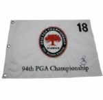 Rory McIlroy Signed 2012 PGA Championship Embroidered Pin Flag - Kiawah JSA COA