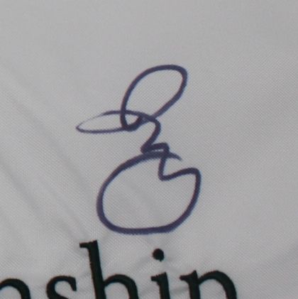 Rory McIlroy Signed 2012 PGA Championship Embroidered Pin Flag - Kiawah JSA COA