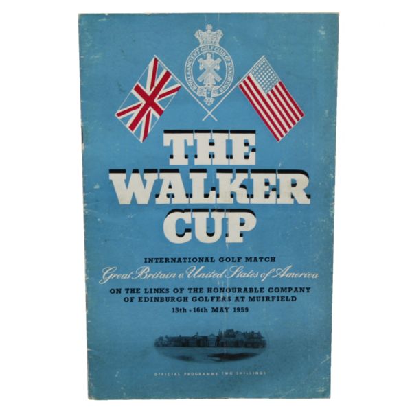 1959 Walker Cup Program - Nicklaus at Muirfield