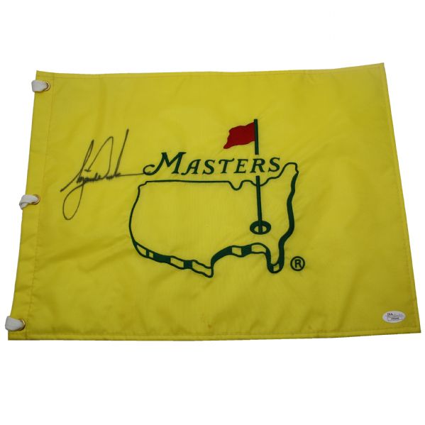 Tiger Woods Signed Undated Masters Embroidered Flag JSA #X55840