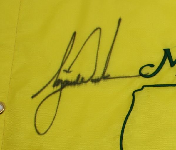 Tiger Woods Signed Undated Masters Embroidered Flag JSA #X55840