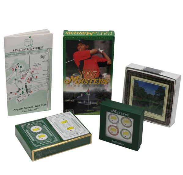 Multi-Miscellaneaous Masters Lot - 1997 Masters Video, Coasters, etc.