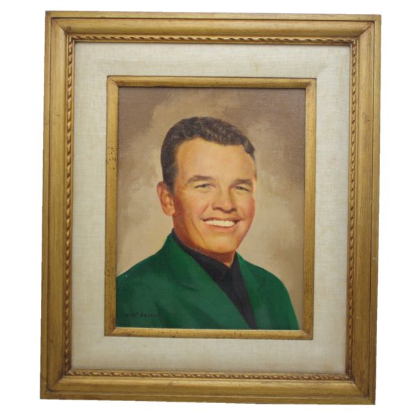 Jack Burke Original Oil Painting Hung at Green Jacket Restaurant In Augusta
