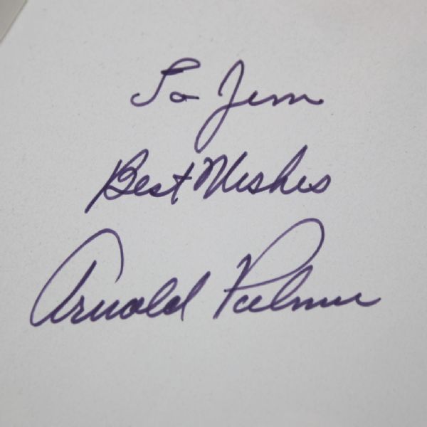 Arnold Palmer Signed 'Go For Broke' Book - Personalized JSA COA