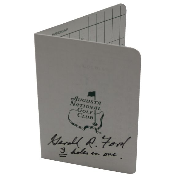Gerald R. Ford Signed Augusta National Masters Scorecard - '3 Holes In One' JSA COA