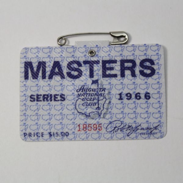 1966 Masters Tournament Badge - Jack Nicklaus Winner