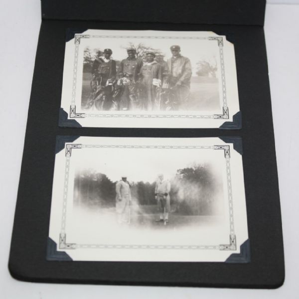 Grouping of 9 Vintage Photos Depicting Golfers and African American Caddies