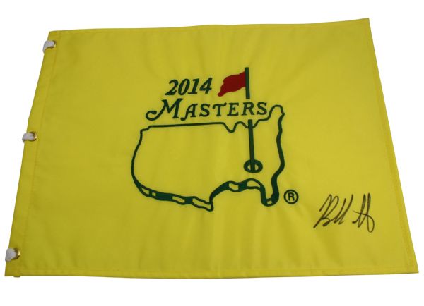 Bubba Watson Signed 2014 Masters Embroidered Flag JSA COA