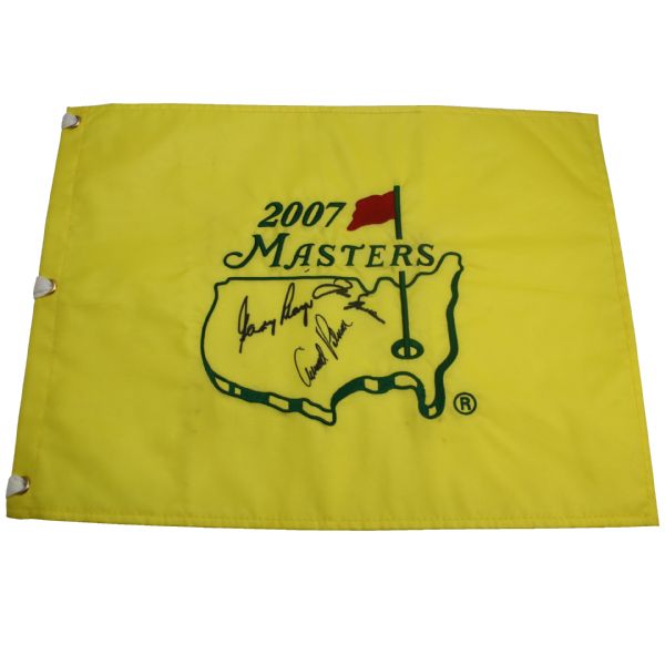 2007 Masters Embroidered Flag Signed by The Big Three JSA COA