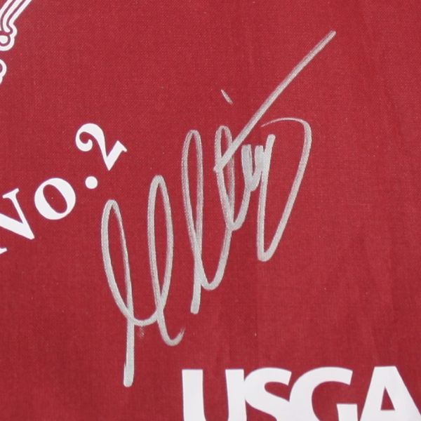 Martin Kaymer Signed 2014 US Open Red Screen Pinehurst #2 Flag JSA COA