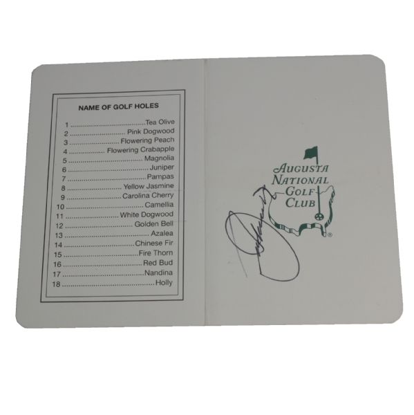 Seve Ballesteros Autographed Augusta National Scorecard JSA COA