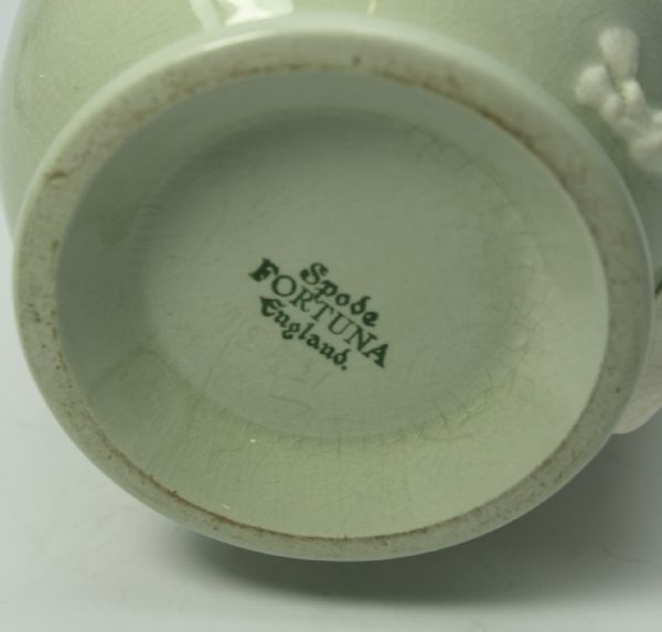 Vintage Spode Fortuna Light Green Ceramic Pitcher K931