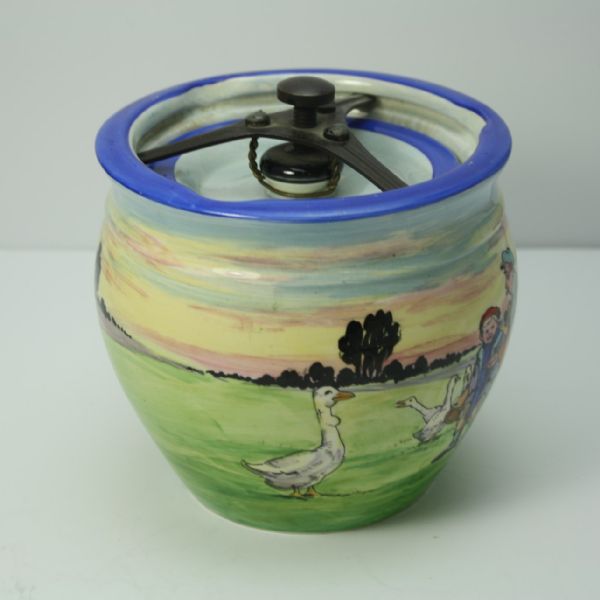 Vintage Golf Jar with Locking Lid - Adnian Circa 1920