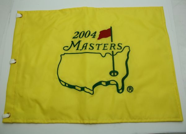 Lot of 2004 Masters Flag and 2004 Masters Badge