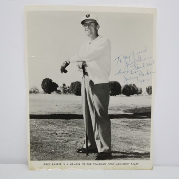 Jerry Barber Signed 8x10 Photo - Black and White - Personalized JSA COA