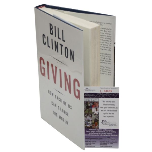 Bill Clinton Signed Book 'Giving' JSA #L34695