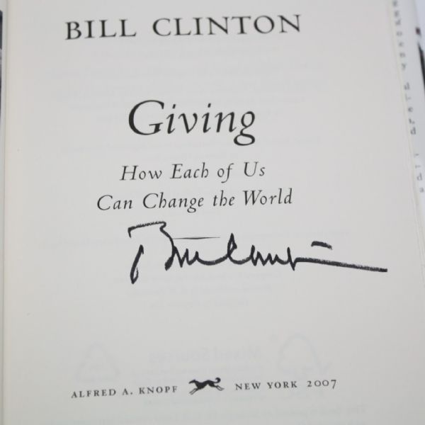 Bill Clinton Signed Book 'Giving' JSA #L34695