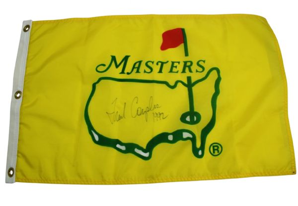 Fred Couples Signed Vintage 1995 Masters Flag - with Year Inscription JSA COA