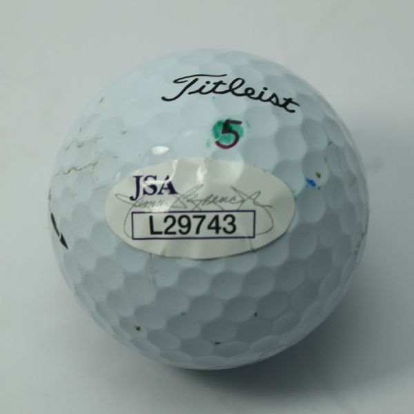 Bubba Watson Signed Personal Used Golf Ball - 2010 Deutsche Bank JSA#L29743