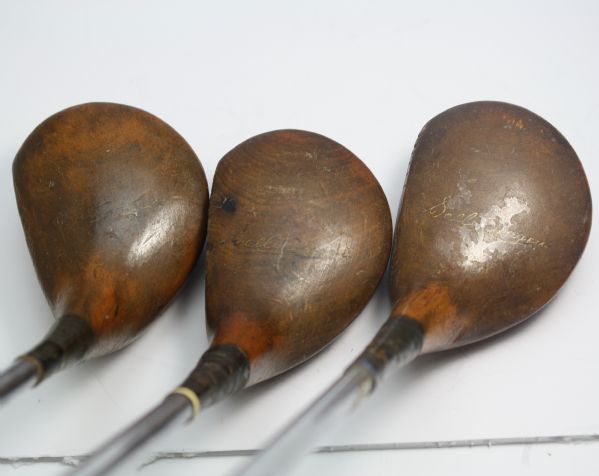 Walter Hagen Woods - Driver, Two, and Three Wood - Persimmon Heads