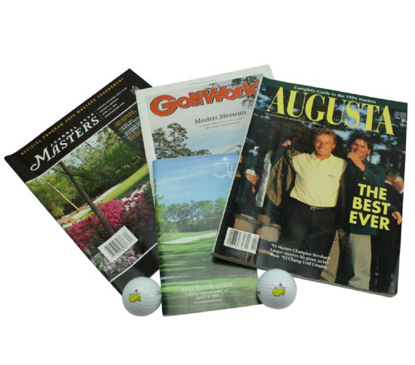 Lot of Masters Items - 2006 Journal, 2007 Spec Guide, Two Balls, etc.