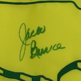 Jack Burke Signed 2011 Masters Embroidered Flag JSA COA