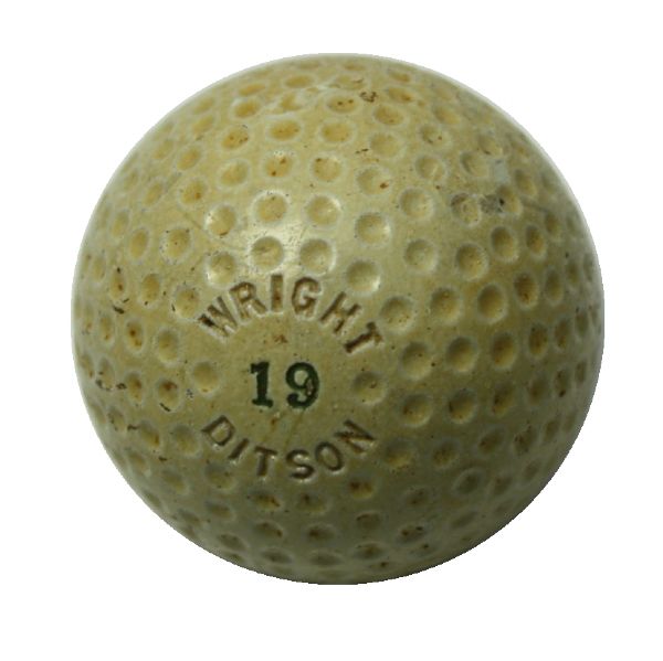 'Wright Ditson' Early Dimple Vintage Golf Ball
