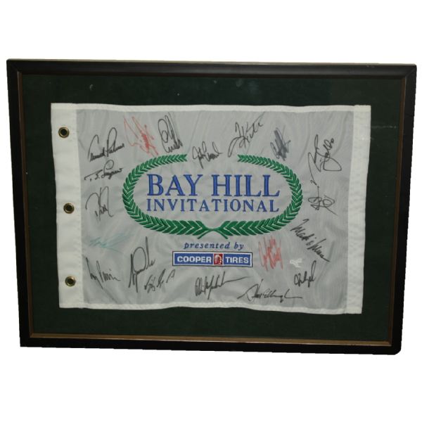Tiger, Phil, Arnie, Plus Many Others Signed Bay Hill Embroidered Flag JSA #X65495