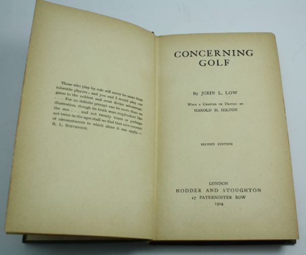 'Concerning Golf' by John L. Low