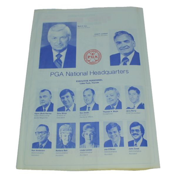 1975 Ryder Cup Draw Sheet