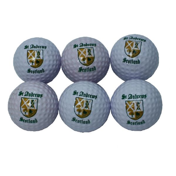 St. Andrews Full Golf Ball Set - Directly from St. Andrews - 6 Logo Balls