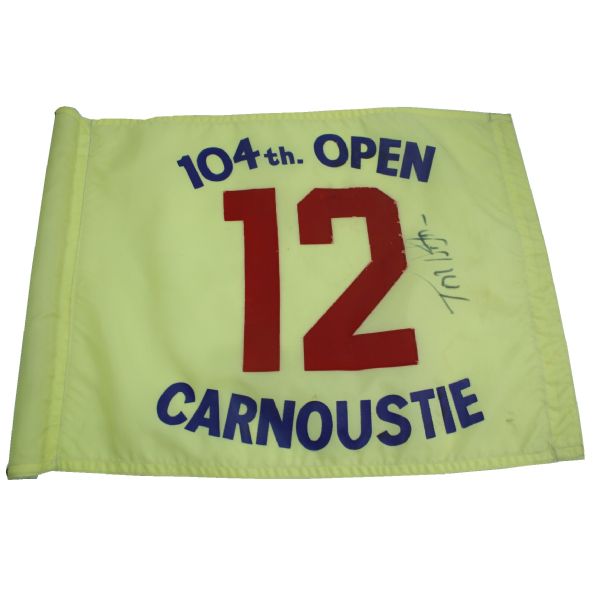 Tom Watson Signed 1975 Carnoustie Flag - 12th Hole JSA COA