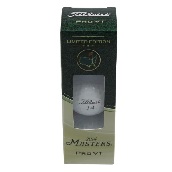 Limited Edition Masters Titleist Pro-V1 Sleeve of Golf Balls