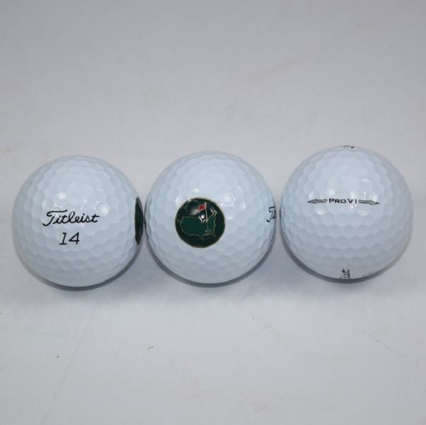 Limited Edition Masters Titleist Pro-V1 Sleeve of Golf Balls