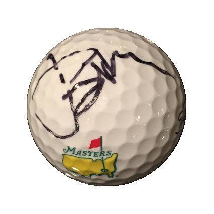 2015 MASTERS CHAMPION Jordan Spieth Signed Masters Logo Golf Ball JSA COA