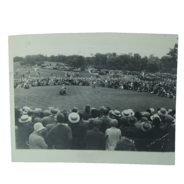 1928 Wire Photo - Bobby Jones Missed Putt That Forced Playoff - 1928 US Open