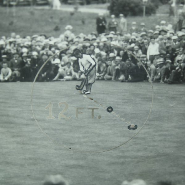 1928 Wire Photo - Bobby Jones Missed Putt That Forced Playoff - 1928 US Open