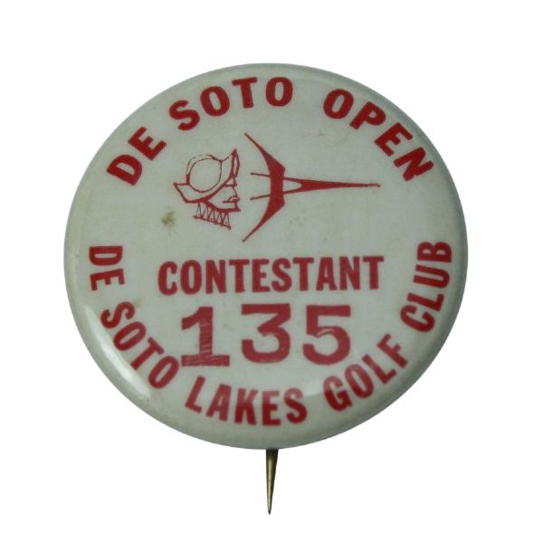 1960 De Soto Open Contestant Pin - Sam Snead Winner - Only Year Played