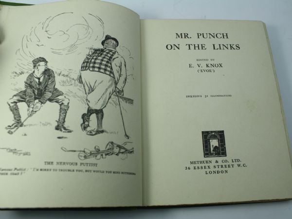1927 Golf Book 'Mr. Punch on the Links' by E. V. Knox