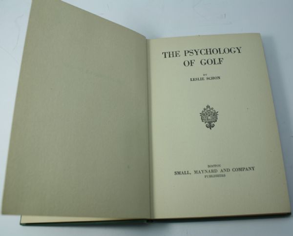 1923 Golf Book 'The Psychology of Golf' by Leslie Schon