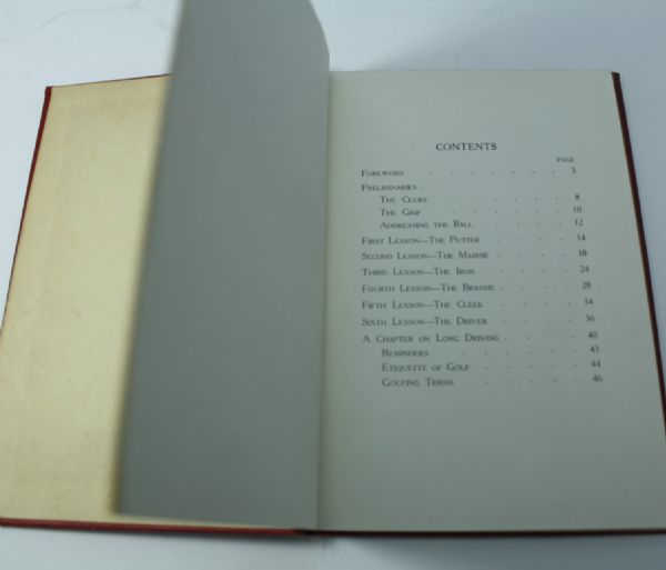 1925 Golf Book 'Golf in 6 Lessons' by C. Pette Triscott