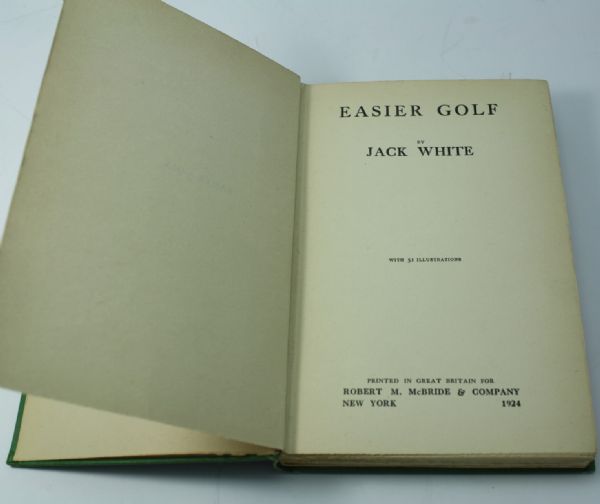 1924 Golf Book 'Easier Golf' by Jack White