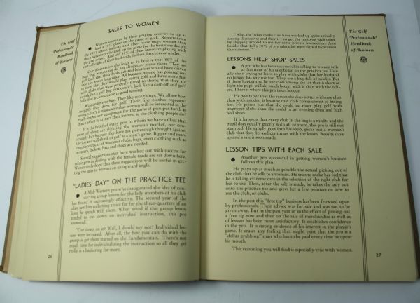 1932 Golf Book 'Golf Professionals Handbook of Business' - US Rubber