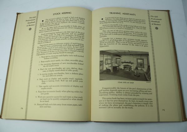 1932 Golf Book 'Golf Professionals Handbook of Business' - US Rubber